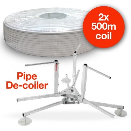 16 x 2mm 2 x 500 metre Coil & Pipe De-coiler